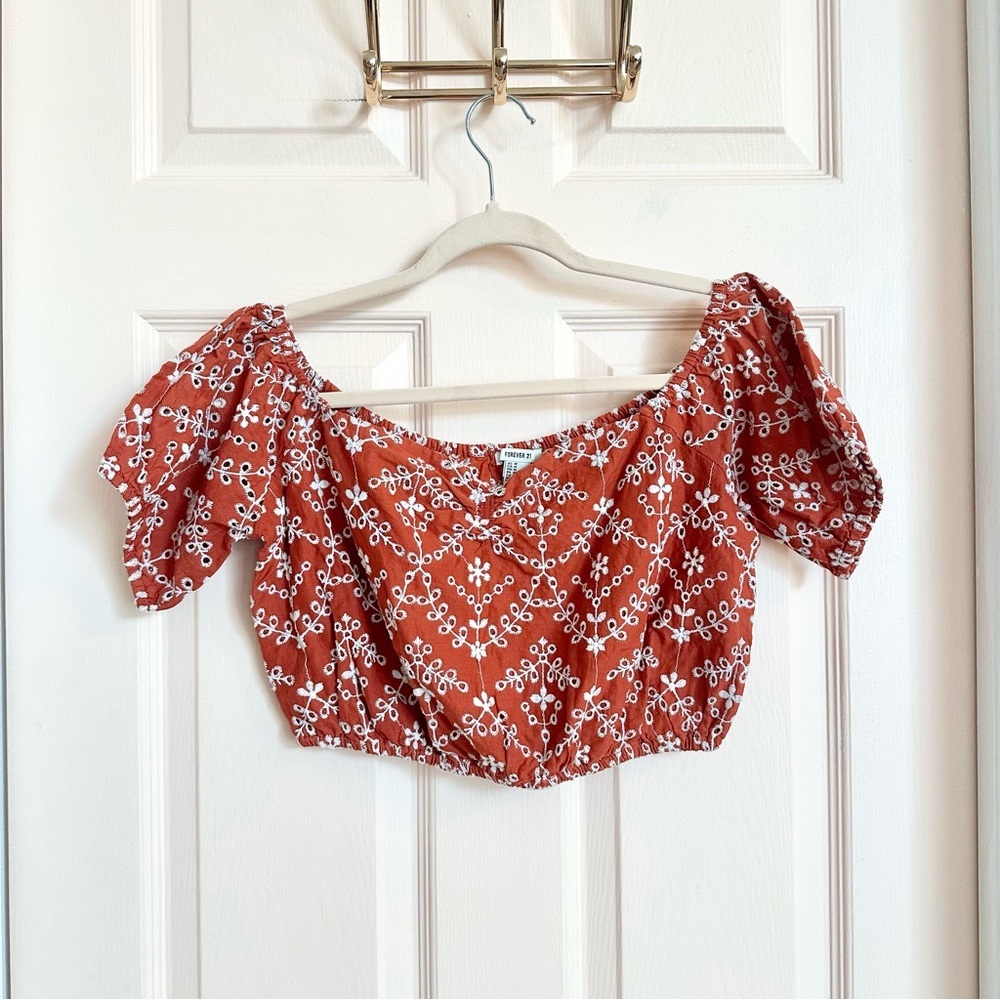 Orange forever 21 crop top